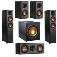 

Klipsch Reference R-625FA 5.1 Home Theater Pack, Black Textured Wood Grain Vinyl