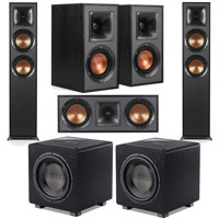 

Klipsch Reference R-625FA 5.2 Home Theater Pack, Black Textured Wood Grain Vinyl