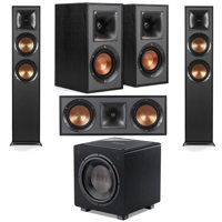 

Klipsch Reference R-625FA 5.1 Home Theater Pack, Black Textured Wood Grain Vinyl