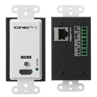 

KanexPro Single HDMI 2.0 Wall Plate Over HDBaseT Transmitter with IR & POC Receiver Set, 230' Range