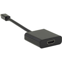 

Kramer Electronics ADC-MDP/HF Mini DisplayPort (M) to HDMI (F) Active 4K30 Adapter Cable, 3'