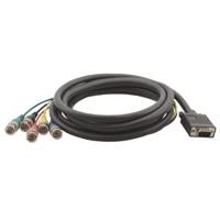 

Kramer Electronics C-GM/5BM Molded 15-Pin HD VGA (M) to 5 BNC (M) Breakout Cable, 3'
