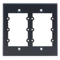 

Kramer Electronics FRAME-2G/US Frame for Wall Plate Inserts, 2 Gang, 6 Inserts, Black