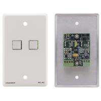 

Kramer Electronics RC-2C 2-Button Control Keypad Wall Plate with RS-232 and IR Controller, Gray, US