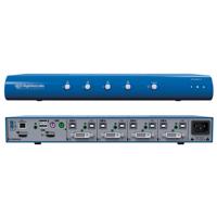 

Kramer Electronics SC42DHU-3 HighSecLabs Secure 4-Port 4K30 UHD DVI-I to HDMI KVM Combiner with fUSB