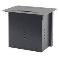 

Kramer Electronics TBUS-5XL Table Mount Modular Multi-Connection Solution with Manually Retracting Lid, Black Sand Blasted Anodized Aluminum Top