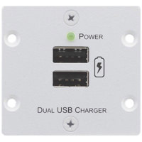 

Kramer Electronics W-2UC Wall Plate Insert with Dual USB Charger, Black