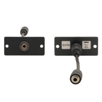 

Kramer Electronics WA-1PN 3.5mm Female-to-Female Stereo Audio Wall Plate Insert, Gray