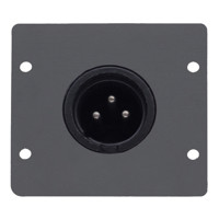 

Kramer Electronics WA-1XLM Three-Pin XLR (M) Wall Plate Insert, Dual Slot, Gray