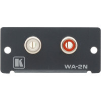 

Kramer Electronics WA-2N Dual RCA Stereo Audio Wall Plate Insert, Single Slot, Gray