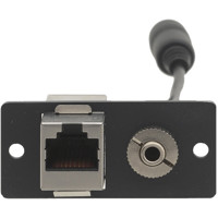 

Kramer Electronics WA-45 3.5mm Stereo Audio & RJ-45 Wall Plate Insert, Single Slot, Black