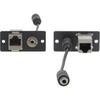 

Kramer Electronics WA-45 3.5mm Stereo Audio & RJ-45 Wall Plate Insert, Single Slot, Gray