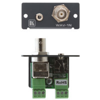 

Kramer Electronics WAV-1N BNC & 3.5mm Stereo Audio to Terminal Block Wall Plate Insert, Single Slot