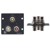 

Kramer Electronics WAV-3 3 RCA Wall Plate Insert, Dual Slot