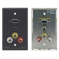 

Kramer Electronics WAV-5 Passive Wall Plate - 15-Pin HD, 3.5mm Stereo Audio & 3 RCA, White