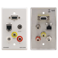

Kramer Electronics WAV-645 15-Pin HD, RJ-45, 3.5mm Stereo Audio & 3 RCA Passive Wall Plate