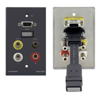 

Kramer Electronics WAV-6H HDMI, 15-pin HD, 3.5mm Stereo Audio & 3 RCA Passive Wall Plate