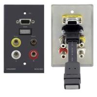 

Kramer Electronics WAV-6H Passive Wall Plate - HDMI, 15-Pin HD, 3.5mm Stereo Audio & 3 RCA, White