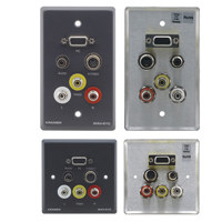 

Kramer Electronics WAV-6YC 15-Pin HD, 3.5mm Stereo Audio, S-Video & 3 RCA Passive Wall Plate