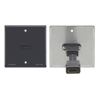 

Kramer Electronics HDMI Passive Wall Plate, Single Gang, Gray