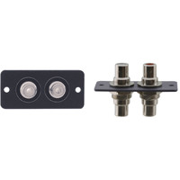 

Kramer Electronics WRR Dual RCA Wall Plate Insert, Single Slot, Gray
