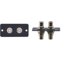

Kramer Electronics WRR Dual RCA Wall Plate Insert, Single Slot, White