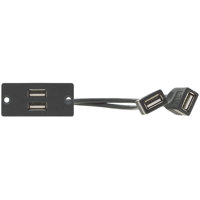 

Kramer Electronics WU-2AA Dual USB-A Female to Dual USB-A Female Wall Plate Insert, White