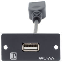 

Kramer Electronics WU-AA USB-A to USB-A Wall Plate Insert, Single Slot, Gray