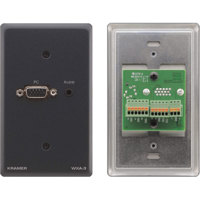 

Kramer Electronics WXA-3 Passive Wall Plate - 15-Pin HD and 3.5mm Stereo Audio, Gray