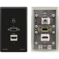 

Kramer Electronics WXA-H1/US Passive Pass-through Wall Plate with VGA, 3.5mm Audio & HDMI Connectors, Black