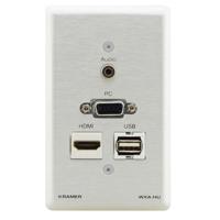 

Kramer Electronics WXA-HU/US Passive Pass-through Wall Plate with VGA, 3.5mm Audio, HDMI and USB Connectors, Silver