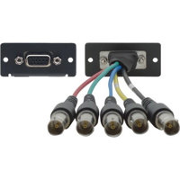 

Kramer Electronics WX-F5B Wall Plate Insert - 15-Pin HD (F) to 5 BNC (F), Gray