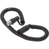

K-Tek 1.5' to 9' XLR Male to Low-Profile Right-Angle XLR Female Coiled Cable for Boompoles