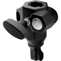 

Kupo Double Socket with Safety Spring Pin for Super Convi Clamp, Black