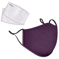 

LANDOU Reusable Fabric Face Mask with PM2.5 Filters (Adults, Purple)