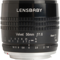 

Lensbaby Velvet 56 56mm f/1.6 Macro Lens for Sony E, Black