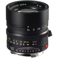 

Leica 50mm f/1.4 SUMMILUX-M Aspherical, Manual Focus (6-Bit Coded) Lens for M System - Black - U.S.A. Warranty (Open Box)