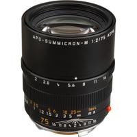 

Leica 75mm f/2.0 APO-SUMMICRON-M Aspherical, Manual Focus (6-Bit Coded) Lens for M System - Black - U.S.A. Warranty (Open Box)