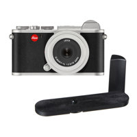 

Leica CL Mirrorless Digital Camera, Silver with Leica 18mm F2.8 ELMARIT-TL Aspherical Pancake Lens, Silver, Leica Handgrip