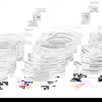 

Loocam 300' All-In-One Mini RG59 BNC Video & Power Extension Cable for HD CCTV Security Camera, White