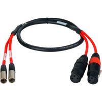 

Laird 2' 2-Channel TA3M Miniature XLR Male to Standard 3-Pin XLR Female Cable for Red One Camera