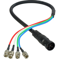 

Laird 50' 4K UHD Canare 3G HD-SDI Coax MDF-BNC 4-Channel DIN Female to BNC Camera Breakout Cable