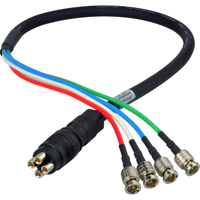 

Laird 75' 4K UHD Canare 3G HD-SDI Coax MDM-BNC 4-Channel DIN Male to BNC Camera Breakout Cable