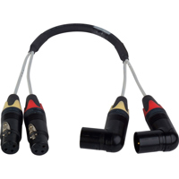 

Laird 6' 2-Channel Balanced Right Angle XLR Audio Input Cable for AJA CION Camera
