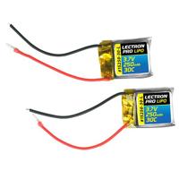 

COMMON SENSE RC Lectron Pro 3.7V 250mAh 30C Lithium Polymer Battery for Syma S107 / S107G Helicopters, 2-Pack