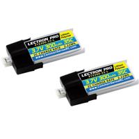 

COMMON SENSE RC Lectron Pro 3.7V 300mAh 35C Lithium Polymer Battery with MCPX Connector for Blade Nano QX 3D and mCP X, 2-Pack