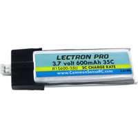 

COMMON SENSE RC Lectron Pro 3.7V 600mAh 35C Lithium Polymer Battery with UMX Connector for Blade Glimpse Quadcopter