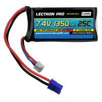 

COMMON SENSE RC Lectron Pro 7.4V 1350mAh 25C Lithium Polymer Battery with EC2 Connector for HobbyZone Delta Ray and Firebird Stratos