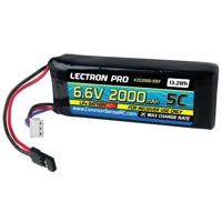 

COMMON SENSE RC Lectron Pro 6.6V 2000mAh 5C LiFe Receiver Flat Pack Battery with JR Servo Connector