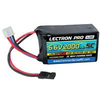 

COMMON SENSE RC Lectron Pro 6.6V 2000mAh 5C LiFe Receiver Hump Pack Battery with JR Servo Connector